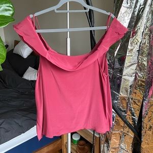 Free People Silk Of-the-shoulder Top